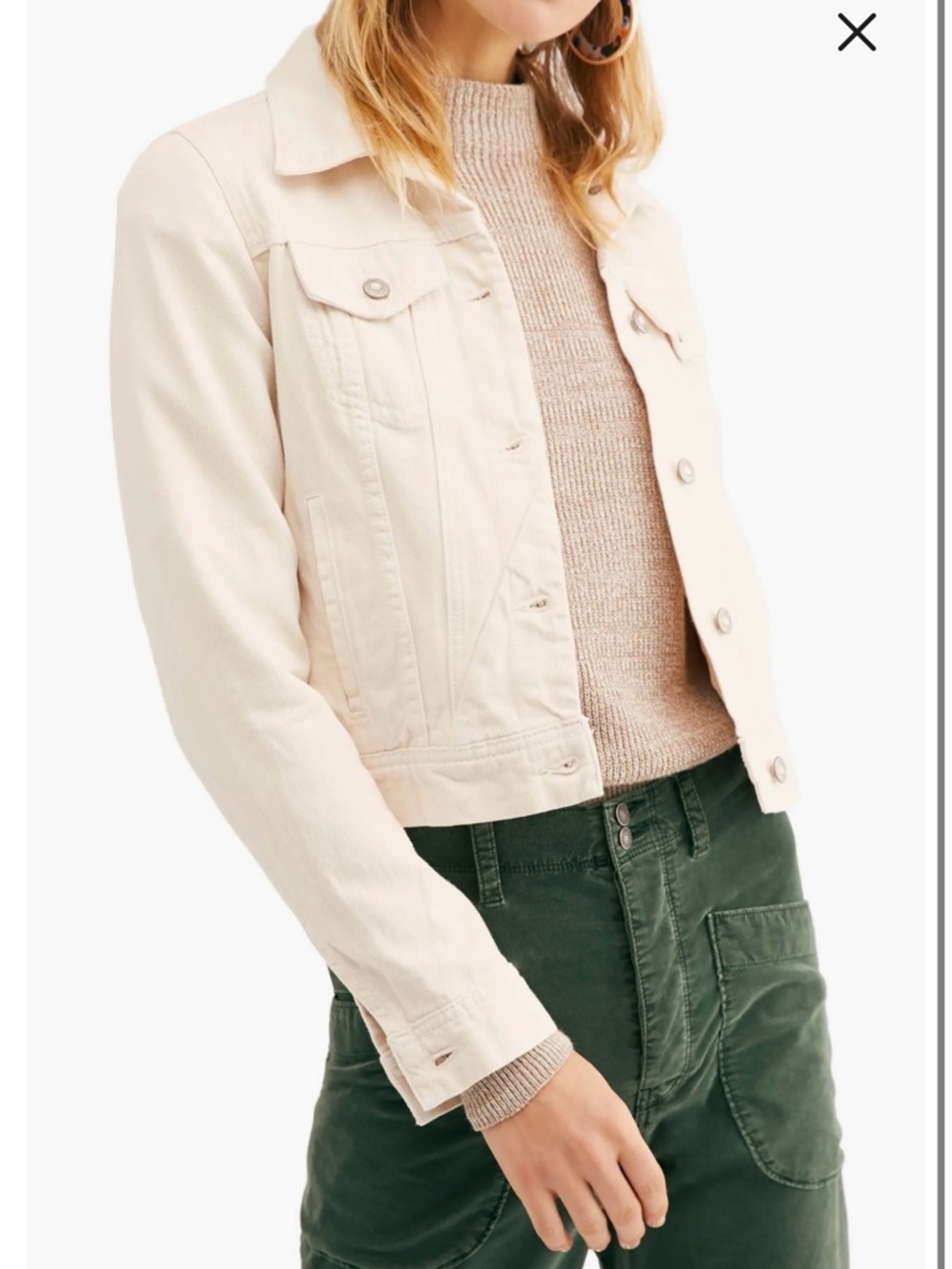 We the Free Rumors Denim Jacket Free People Lilac Size XS - Picture 3 of 8